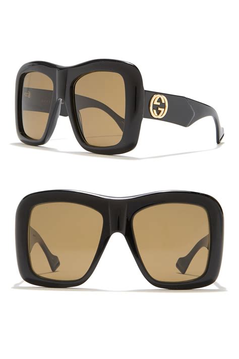 gucci square frame sunglasses for sale|gucci 54mm oversized square sunglasses.